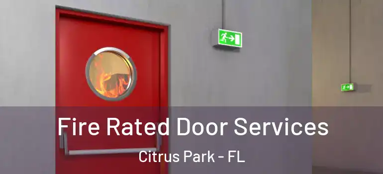 Fire Rated Door Services Citrus Park - FL