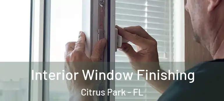 Interior Window Finishing Citrus Park - FL