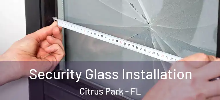 Security Glass Installation Citrus Park - FL