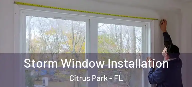Storm Window Installation Citrus Park - FL